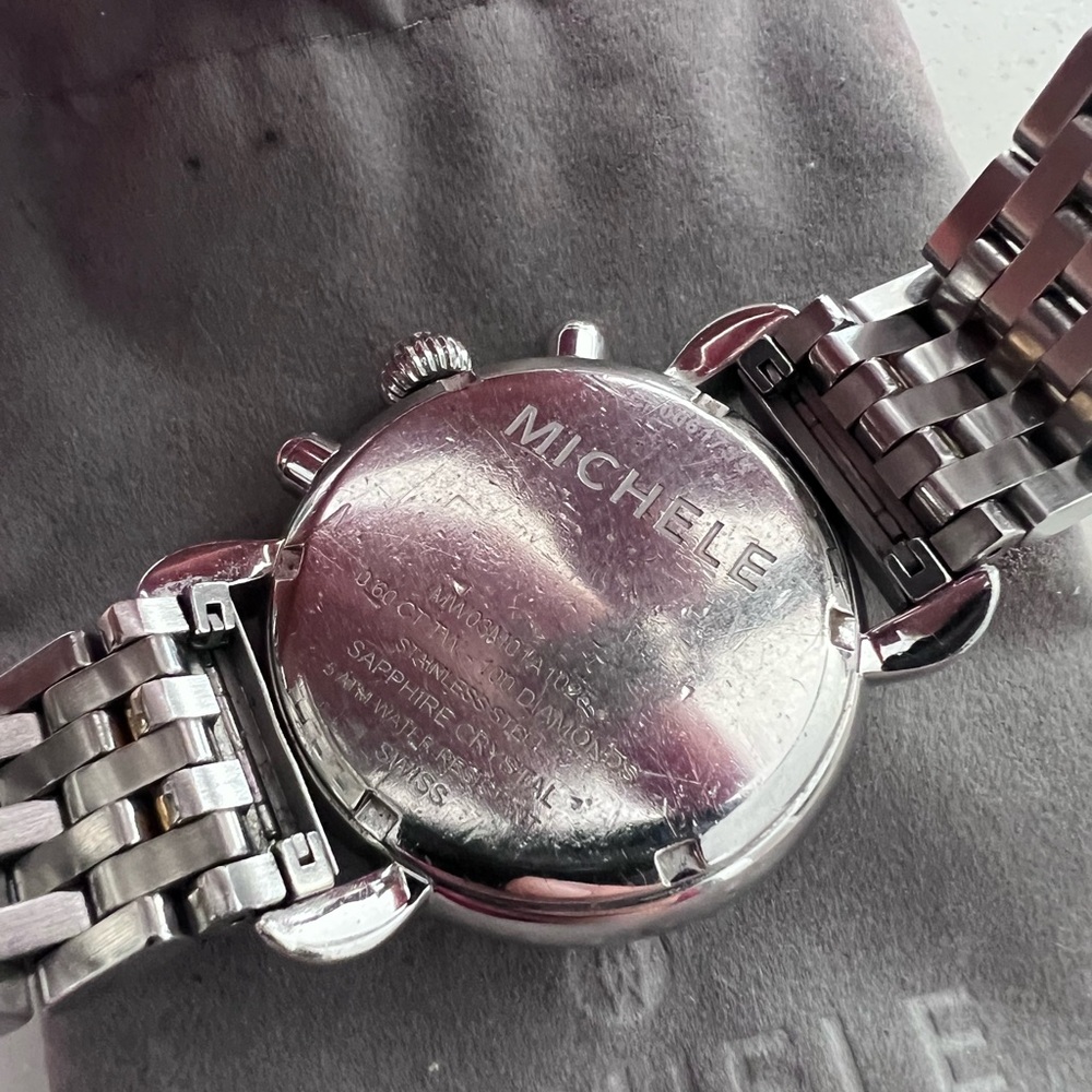 Women’s Diamond Michele Watch with two tone band - Picture 11 of 16
